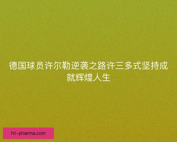 德国球员许尔勒逆袭之路许三多式坚持成就辉煌人生